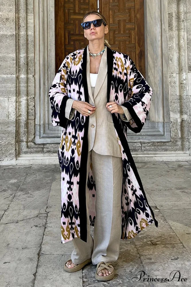 Brigitte One Of A Graceful Kind Ikat Maxi Kimono - Image 23