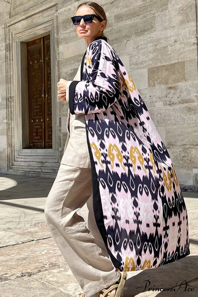 Brigitte One Of A Graceful Kind Ikat Maxi Kimono - Image 24