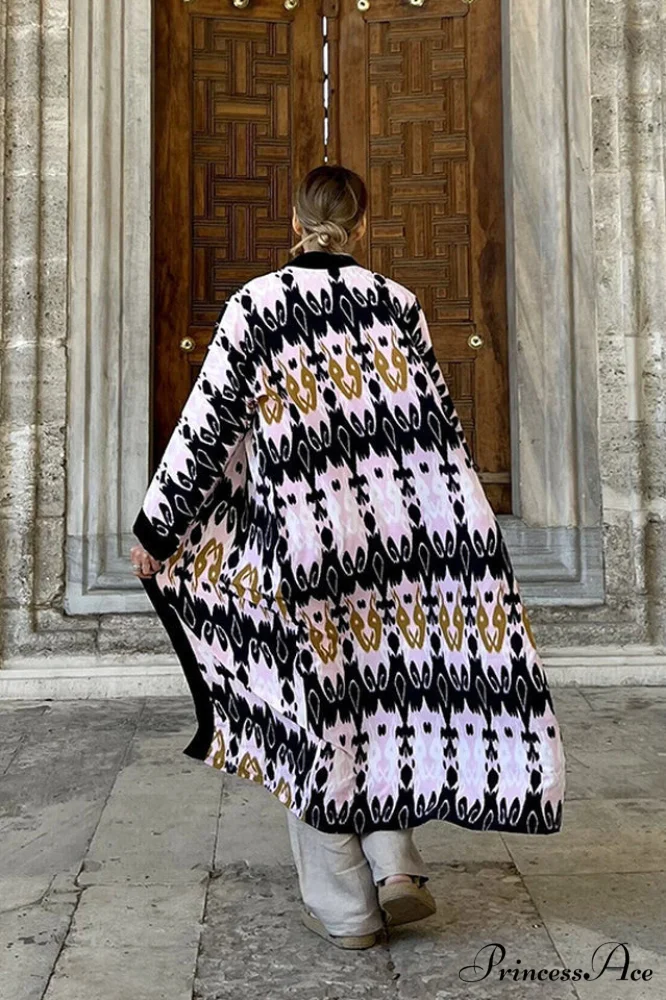 Brigitte One Of A Graceful Kind Ikat Maxi Kimono - Image 25