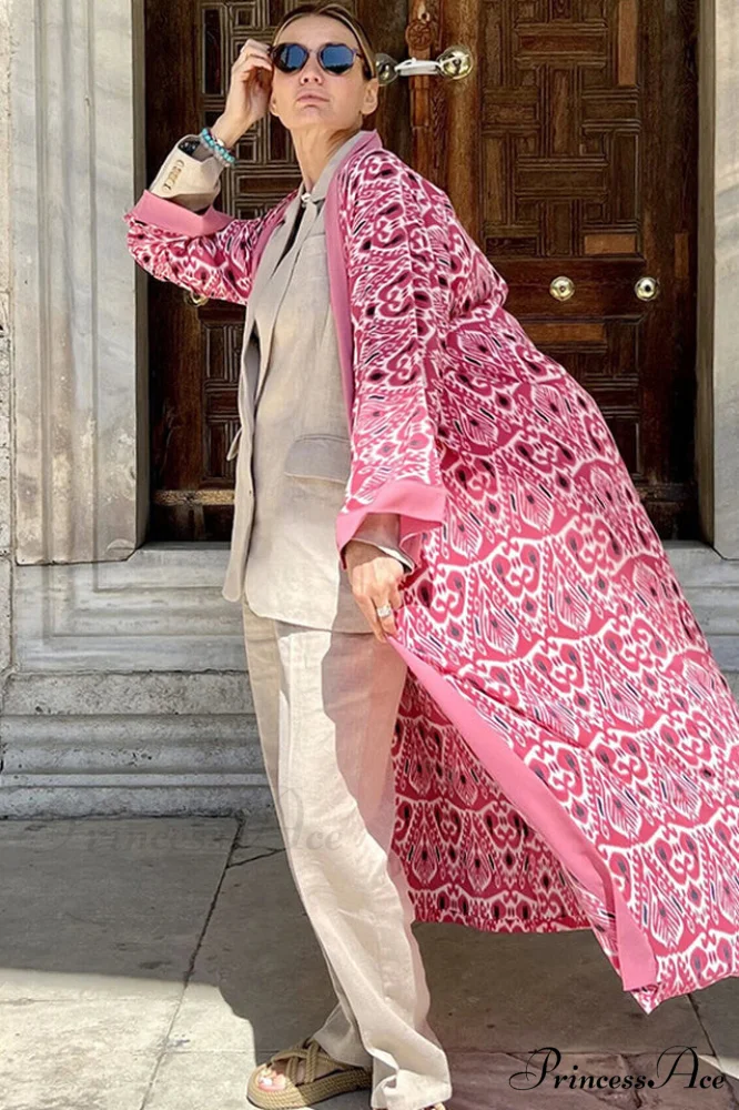 Brigitte One Of A Graceful Kind Ikat Maxi Kimono - Image 27