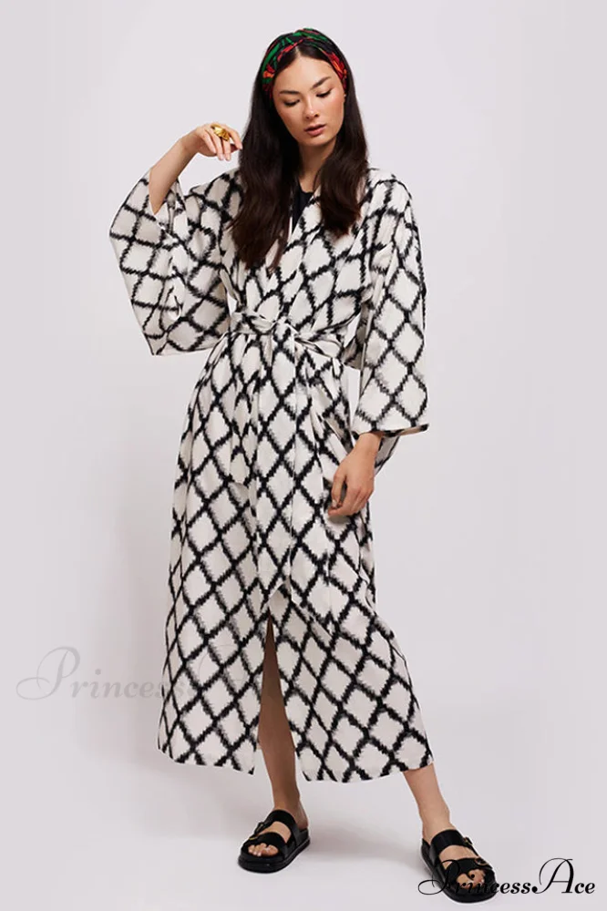 Brigitte One Of A Graceful Kind Ikat Maxi Kimono - Image 3