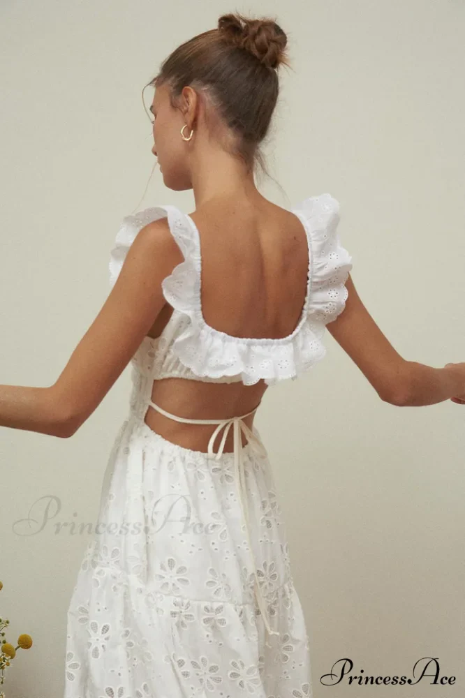 Danielle Eyelet Stylish Maxi Dress - Image 3