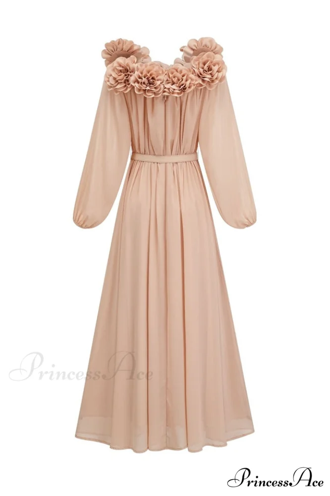 Ascella Flower Stylish Shoulder Maxi Dress - Image 15