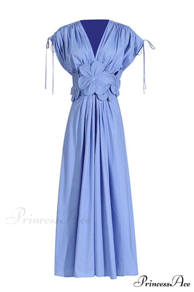 Floral Appliqu鑼?Stylish Midi Dress - Image 5