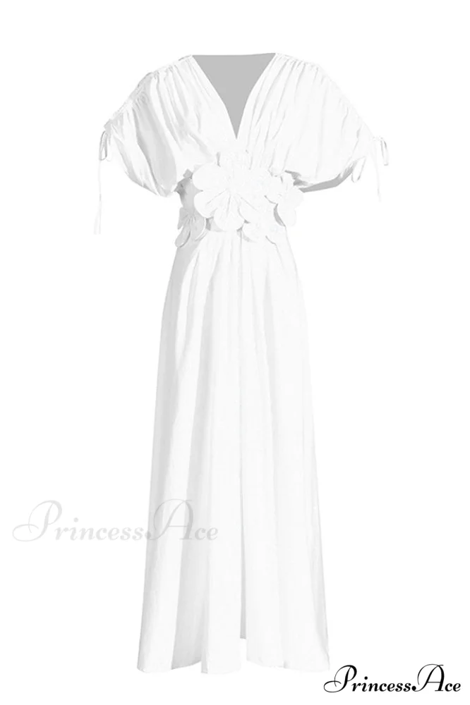 Floral Appliqu鑼?Stylish Midi Dress - Image 6