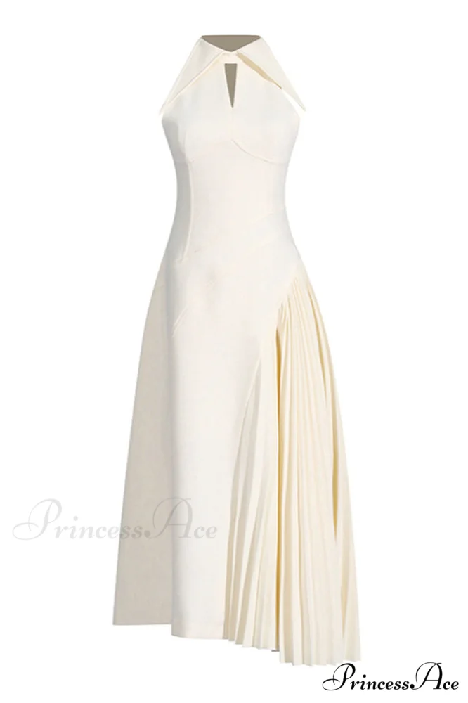 Cynthia Cream Stylish Midi Dress - Image 6