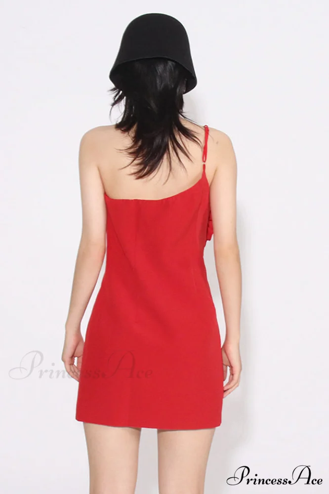 Floral Appliqu鑼?Stylish Gabardine Mini Dress - Image 5