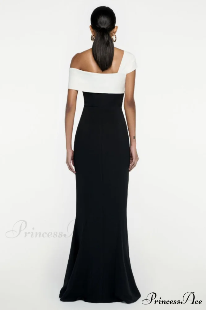 Asymmetric Off Stylish Shoulder Maxi Dress - Image 3