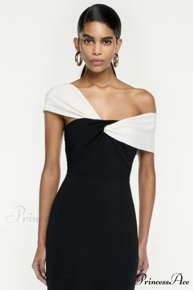 Asymmetric Off Stylish Shoulder Maxi Dress - Image 4