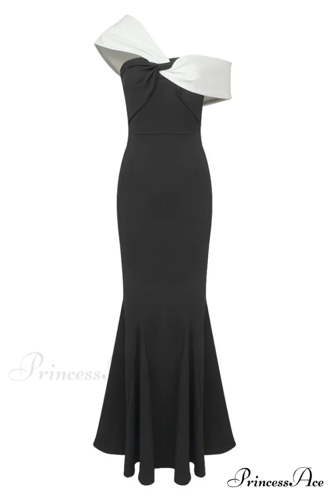 Asymmetric Off Stylish Shoulder Maxi Dress - Image 5