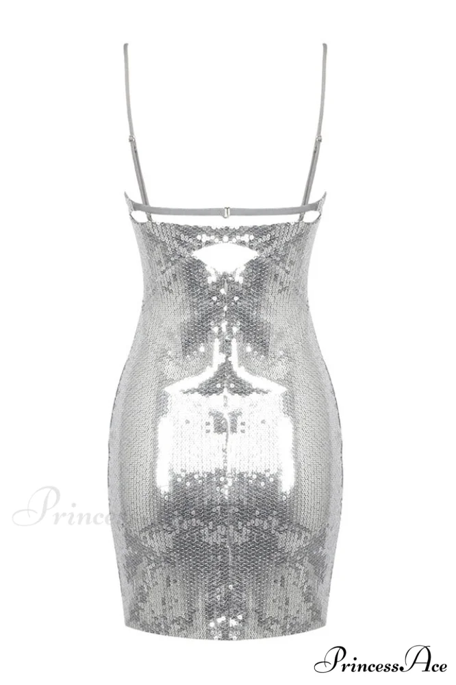 Draped Bra Mini Dress Graceful With Double Metal Ring - Image 34
