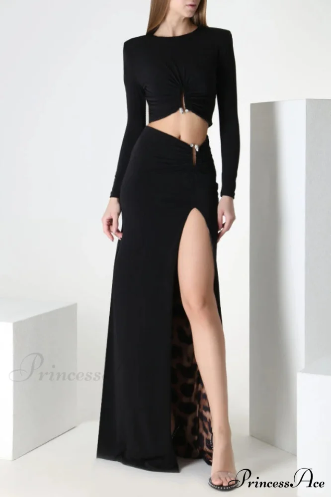 Black Stretch Stylish Cady Maxi Dress - Image 4