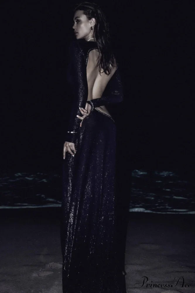 Cut Out Stylish Backless Gown - Image 6