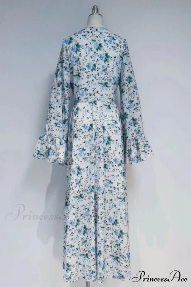 Aracely V Neck Charming Floral Maxi Dress - Image 4