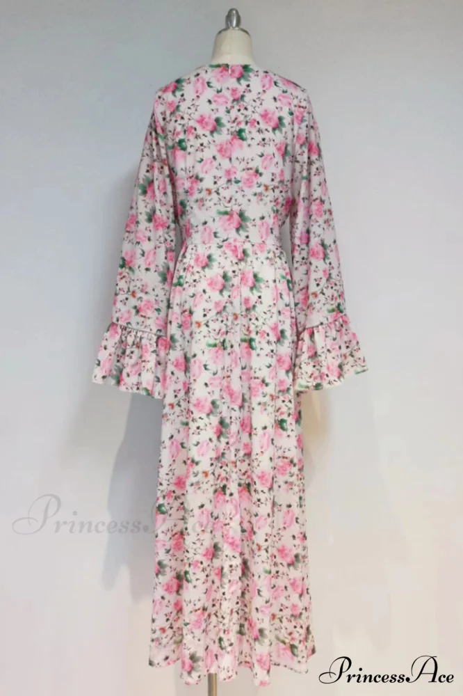 Aracely V Neck Charming Floral Maxi Dress - Image 6