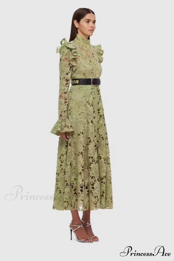 Aliyah Lace Fashion Charming Sleeve Midi Dress - Image 4