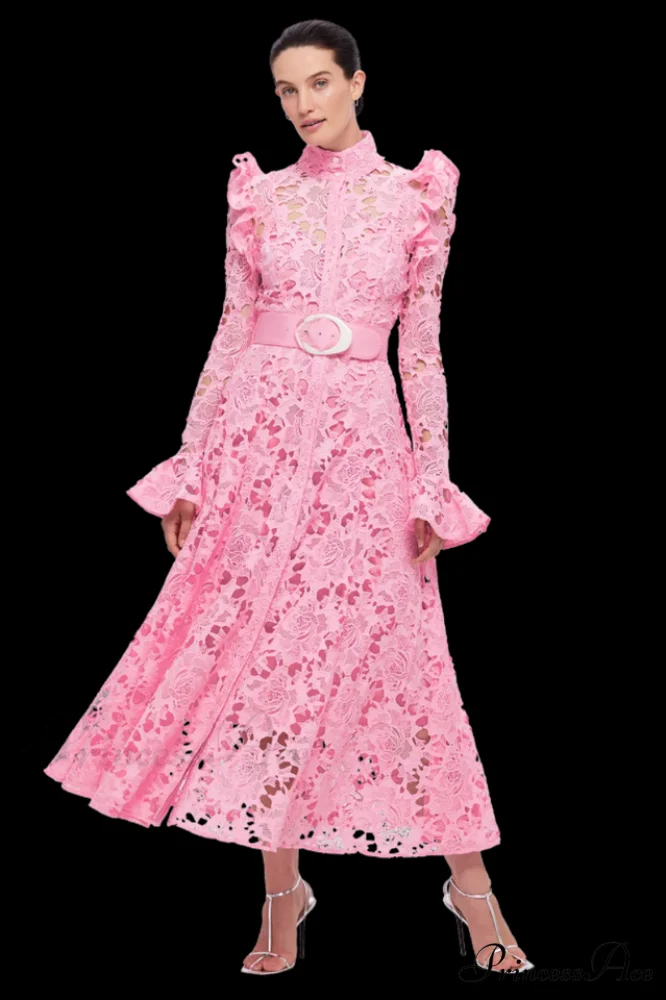 Aliyah Lace Fashion Charming Sleeve Midi Dress - Image 9