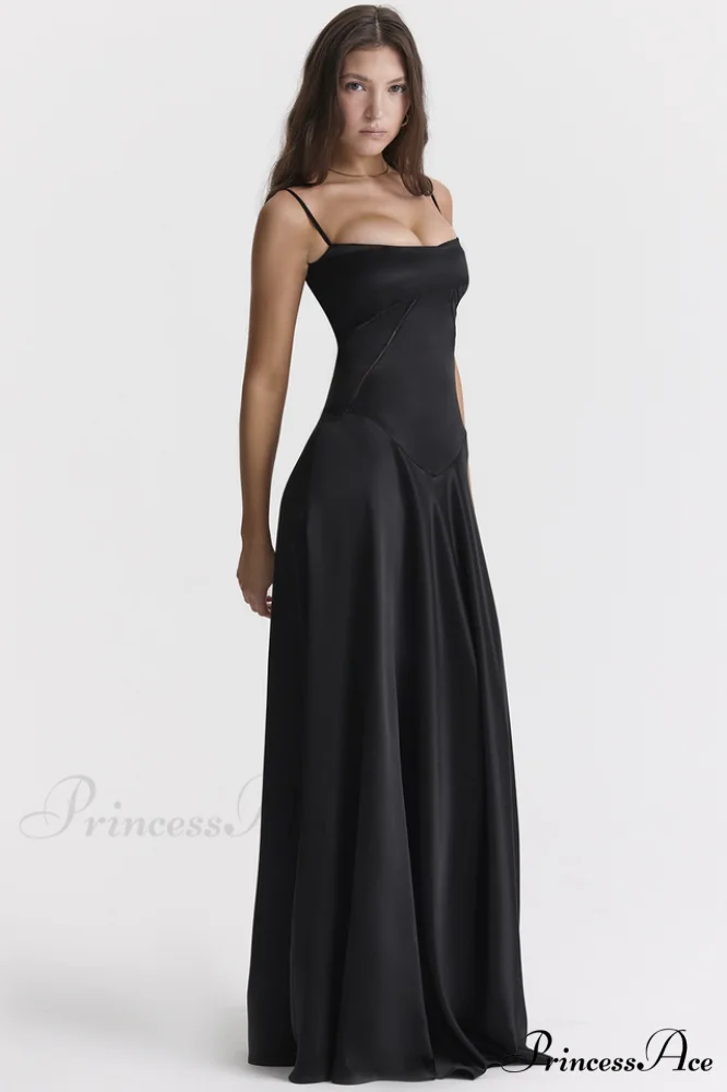 Anabella Black Lace Charming Up Maxi Dress - Image 4