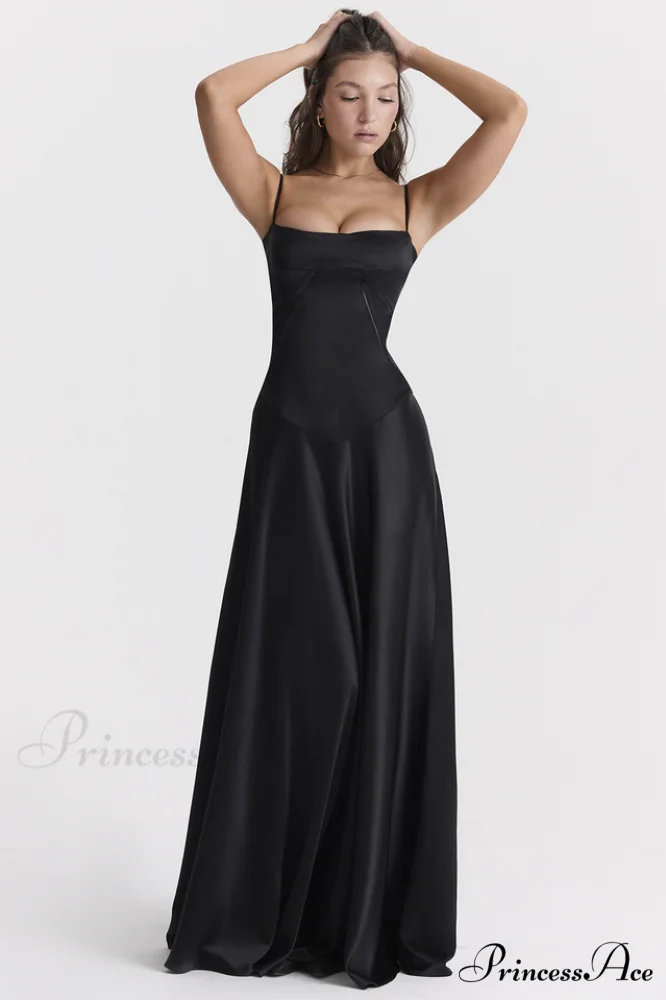 Anabella Black Lace Charming Up Maxi Dress - Image 5