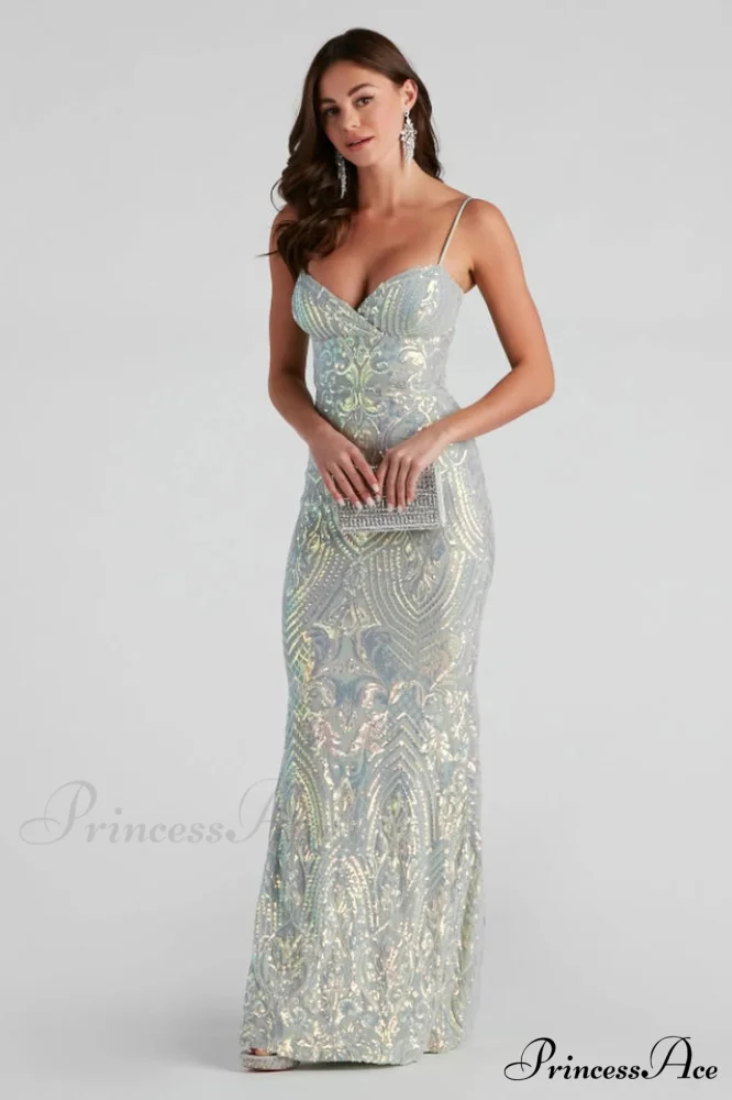 Christal Sequin Stylish Mermaid Formal Dress - Image 2