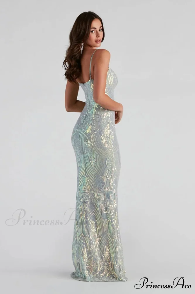 Christal Sequin Stylish Mermaid Formal Dress - Image 4