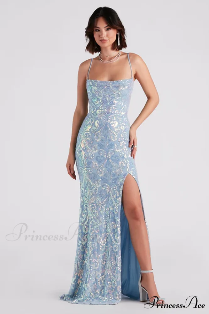 Gabrielle Formal Stylish Sequin Long Dress