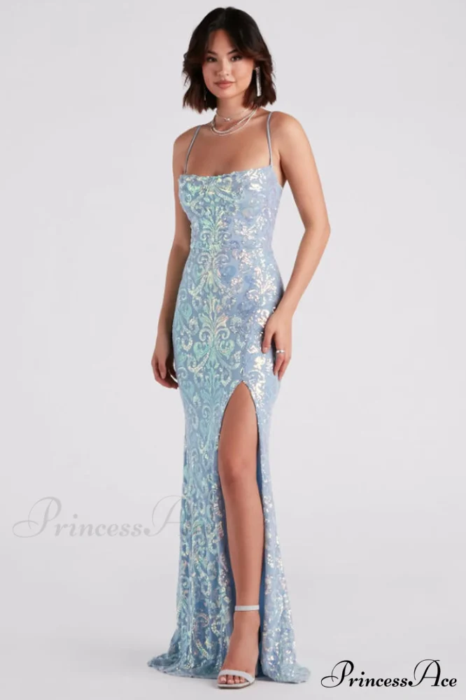 Gabrielle Formal Stylish Sequin Long Dress - Image 2