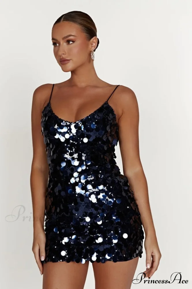 Giselle Disc Stylish Sequin Mini Dress - Image 4