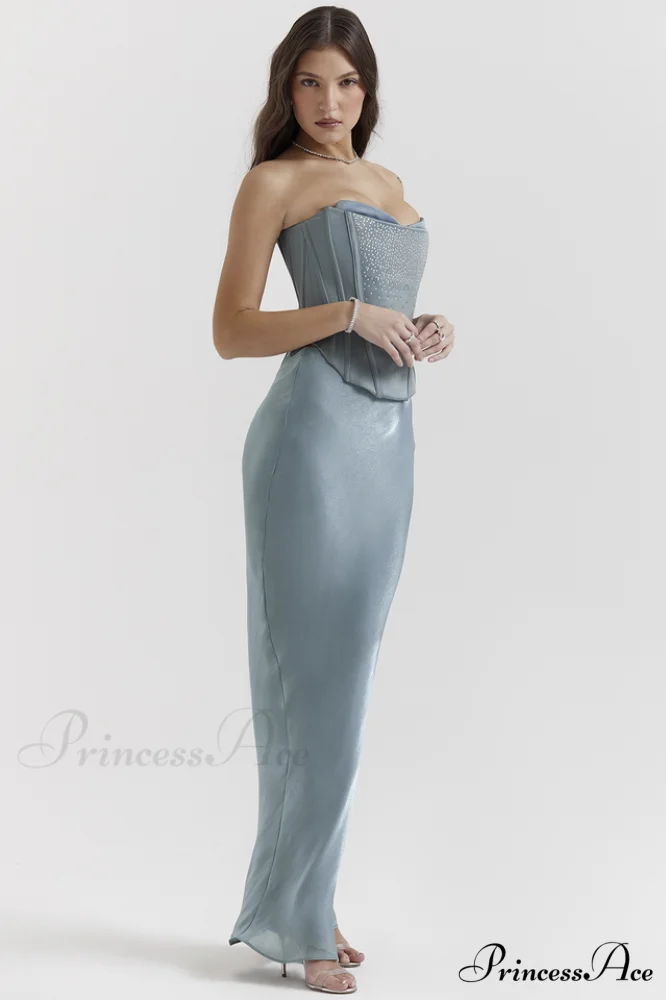 Amadi Satin Bra Charming + Maxi Skirt Set - Image 2