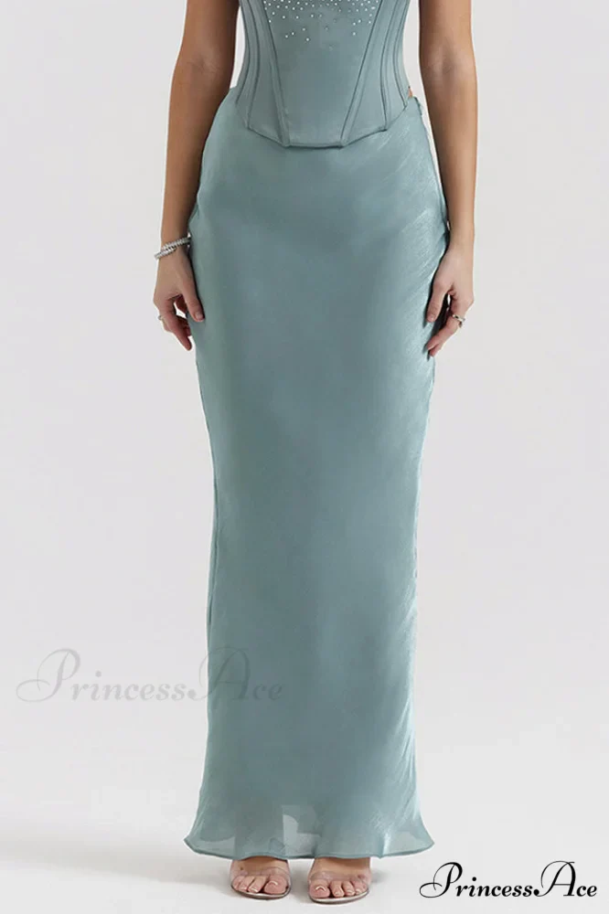 Amadi Satin Bra Charming + Maxi Skirt Set - Image 6