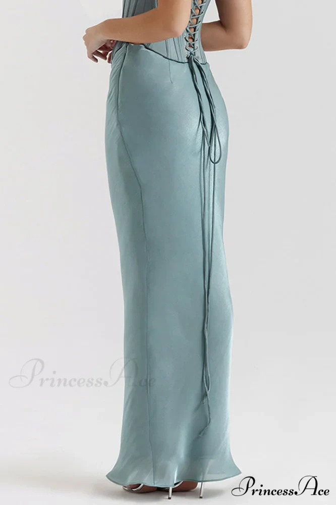 Amadi Satin Bra Charming + Maxi Skirt Set - Image 8