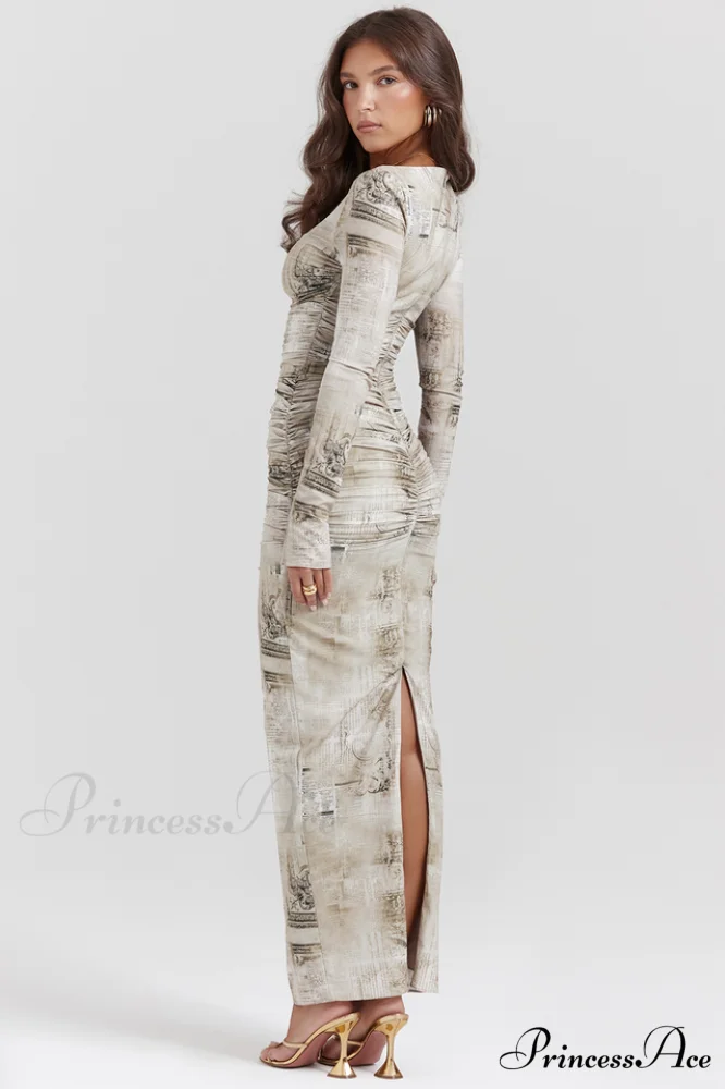 Lanetta Feminine Stylish Printed Maxi Dress - Image 4