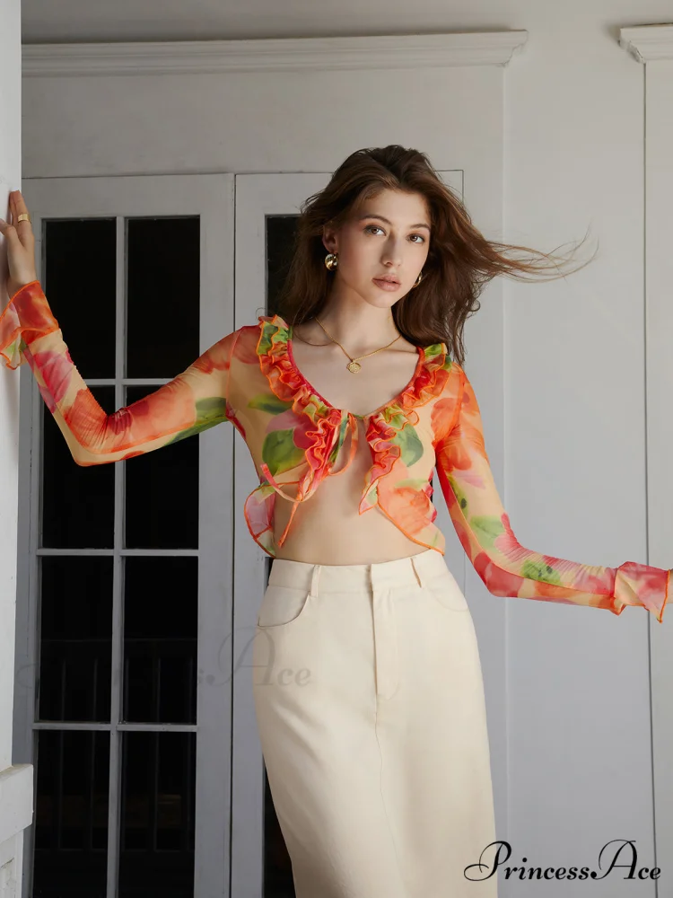 Aurora Tie Dye Mesh Modern Fly Away Crop Top - Image 4