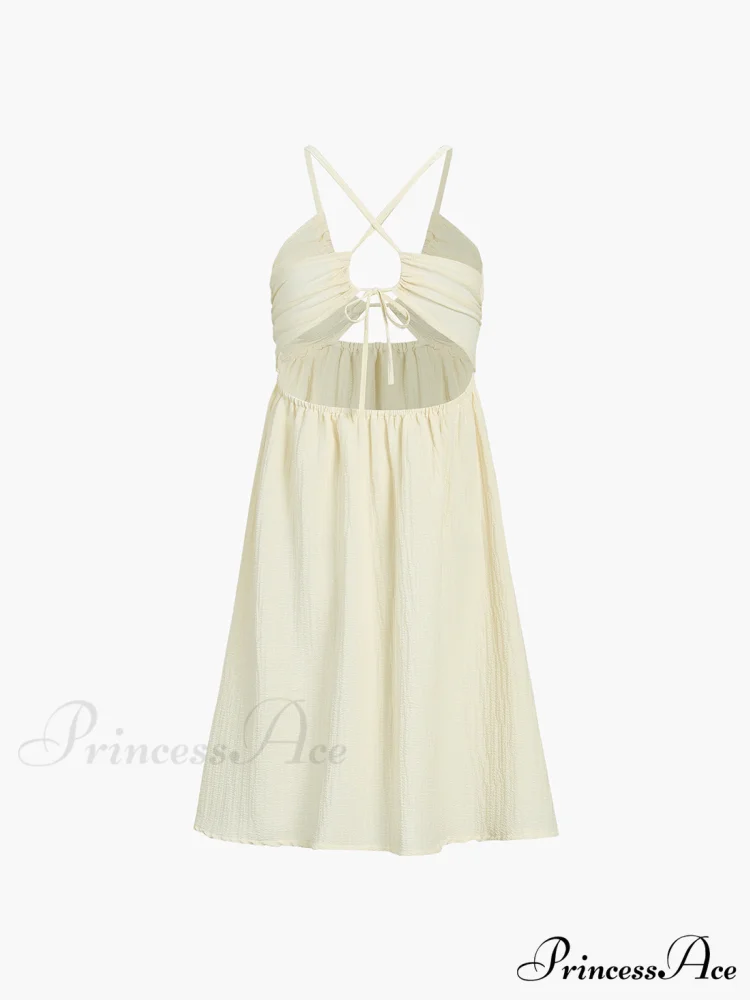 Backless Criss Cross Trendy Split Midi Dress - Image 3