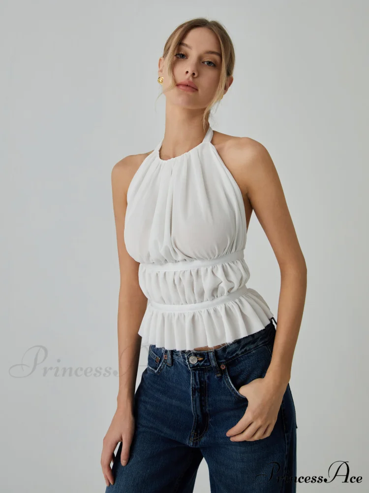 Backless Halter Graceful Tank Top - Image 5