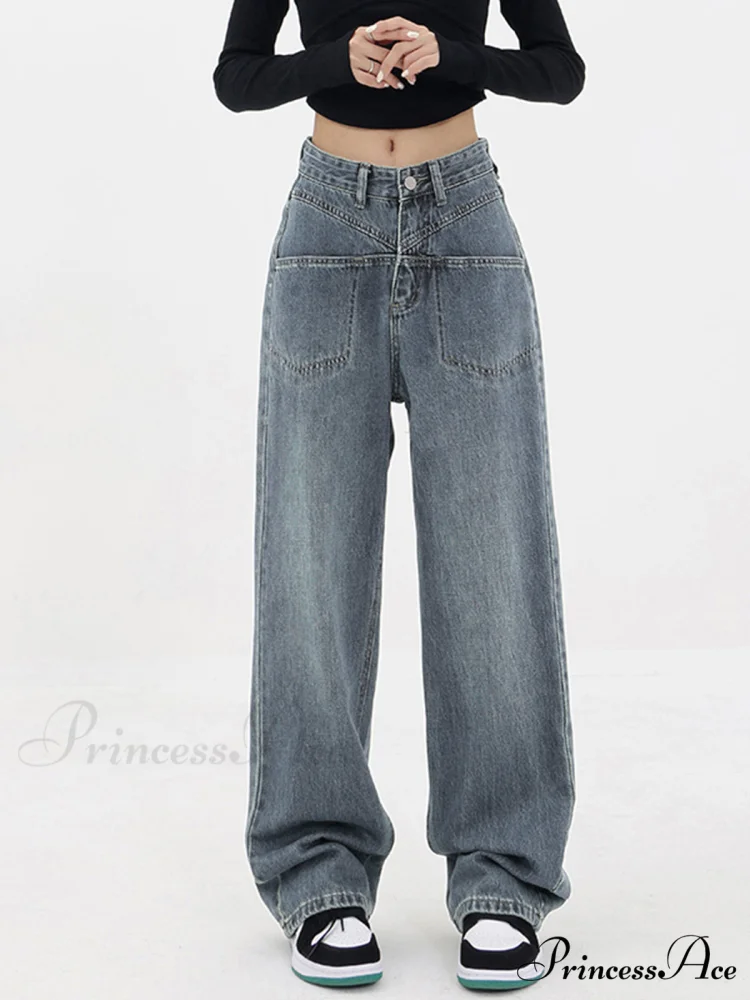 Baddie Baggy Wide Trendy Leg Boyfriend Jeans - Image 2