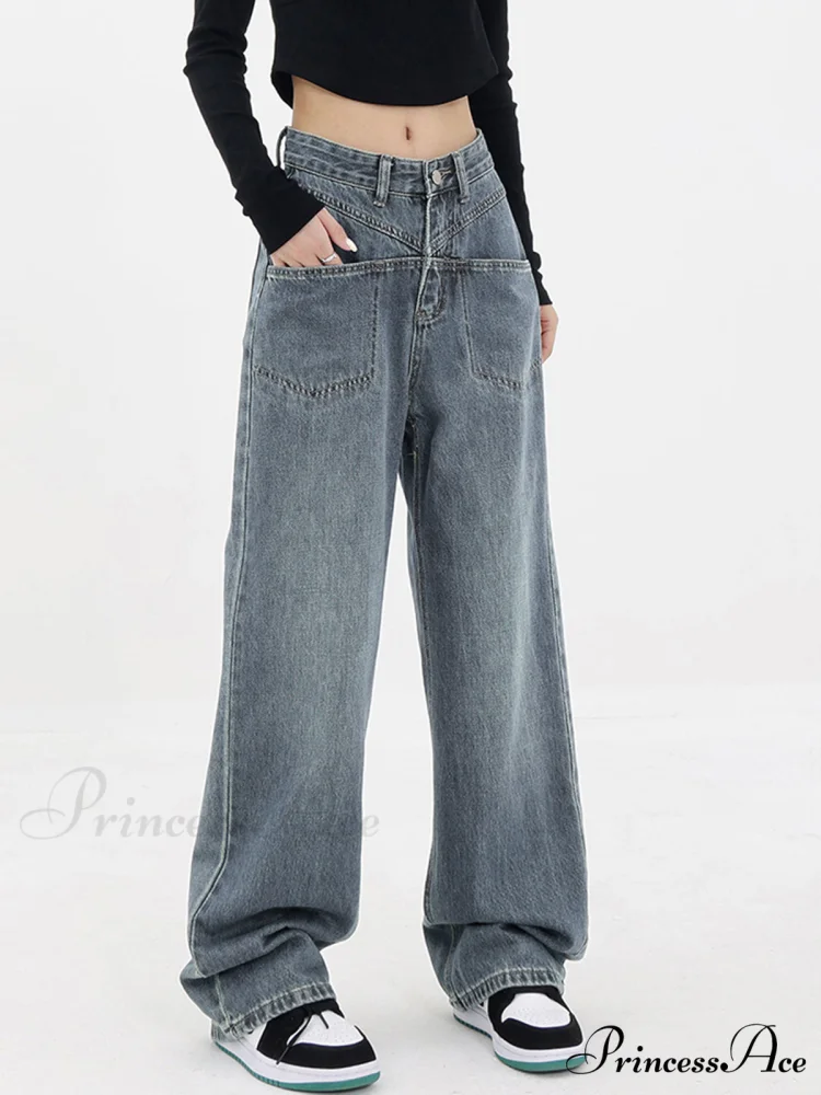 Baddie Baggy Wide Trendy Leg Boyfriend Jeans - Image 4