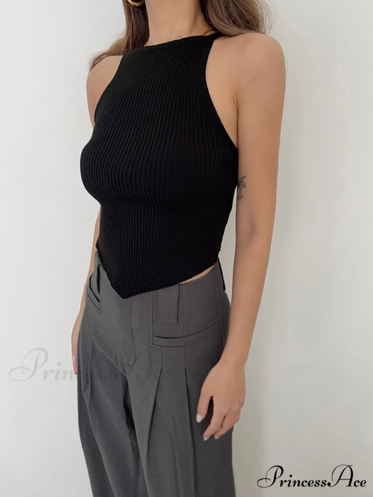 Basic Ribbed Graceful Sweater Vest - Image 3