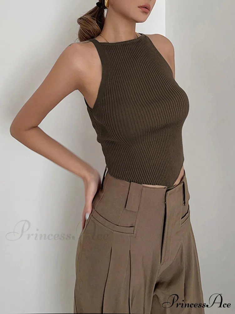 Basic Ribbed Graceful Sweater Vest - Image 7