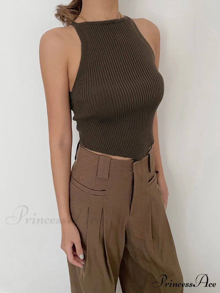 Basic Ribbed Graceful Sweater Vest - Image 8