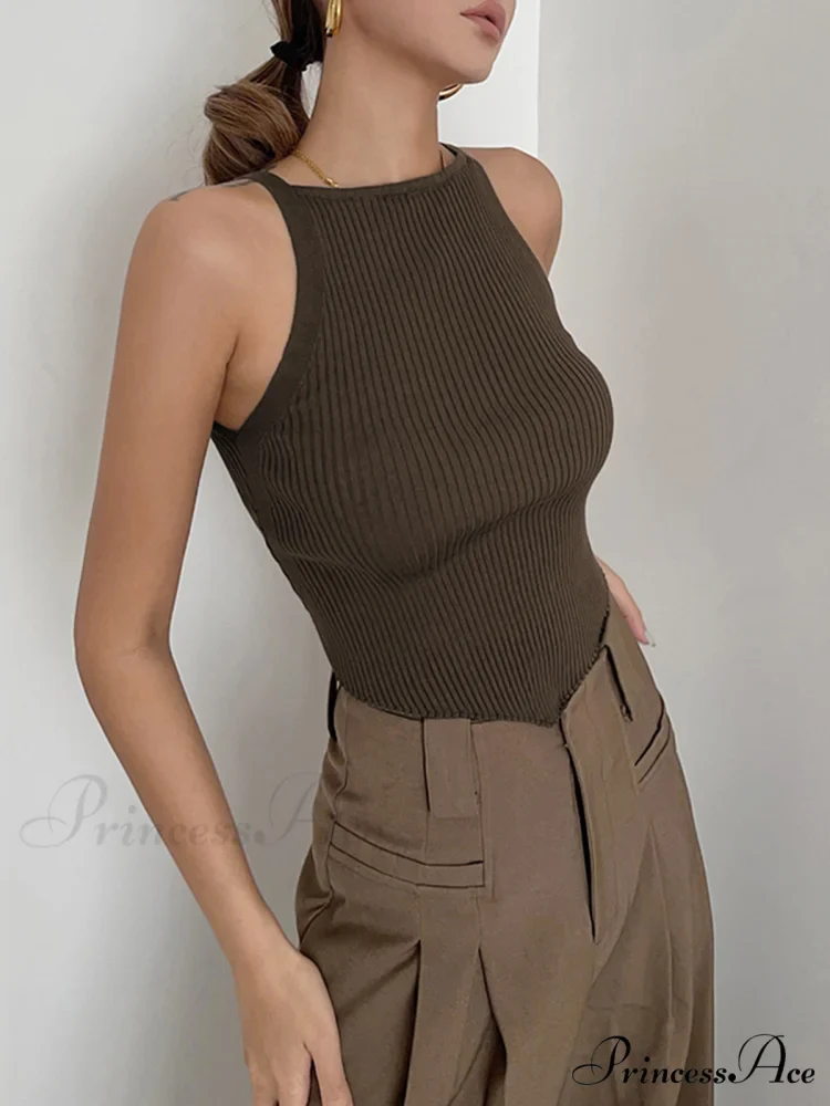 Basic Ribbed Graceful Sweater Vest - Image 9