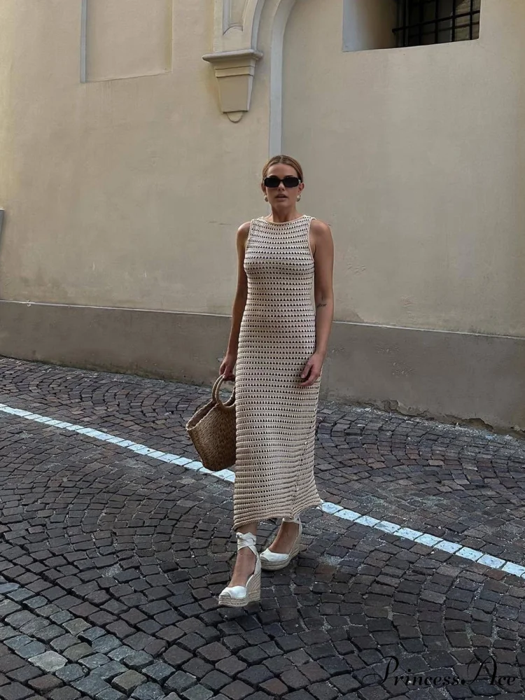 Bohemian Knit Graceful Long Dress - Image 3