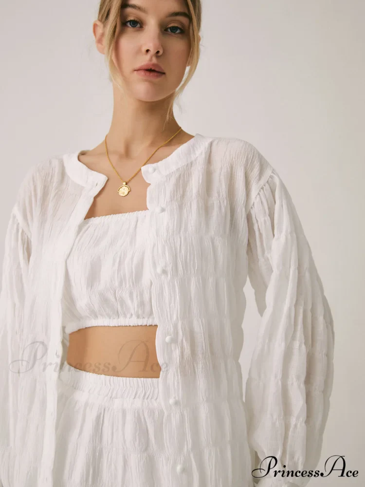 Breathable Three Graceful Piece Shorts Set - Image 5