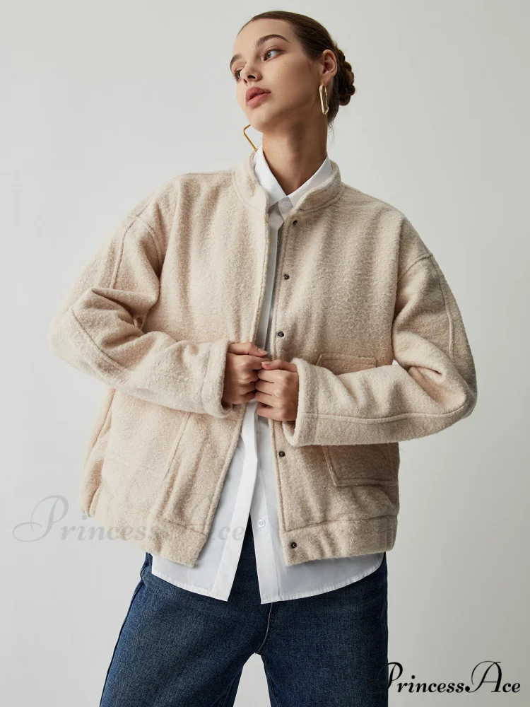 Button Down Double Trendy Pockets Bomber Jacket - Image 2