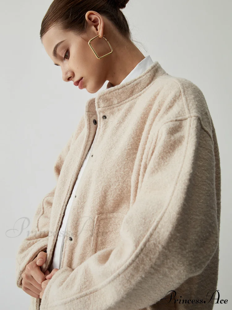 Button Down Double Trendy Pockets Bomber Jacket - Image 4