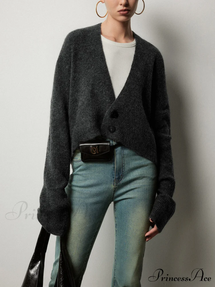 Buttoned Charming Slouchy Cardigan - Image 3