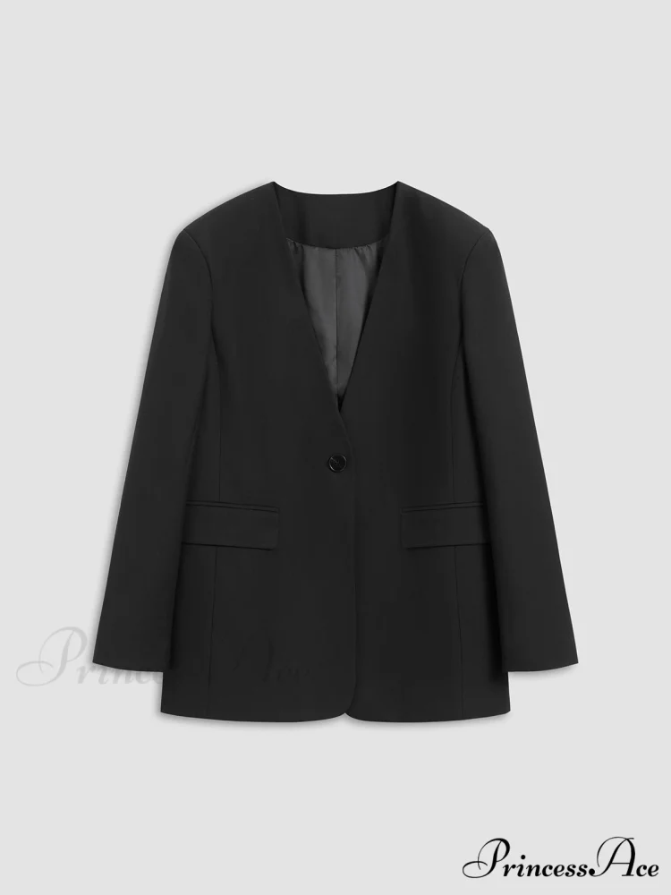 Casual Relaxed Graceful Fit Blazer - Image 2