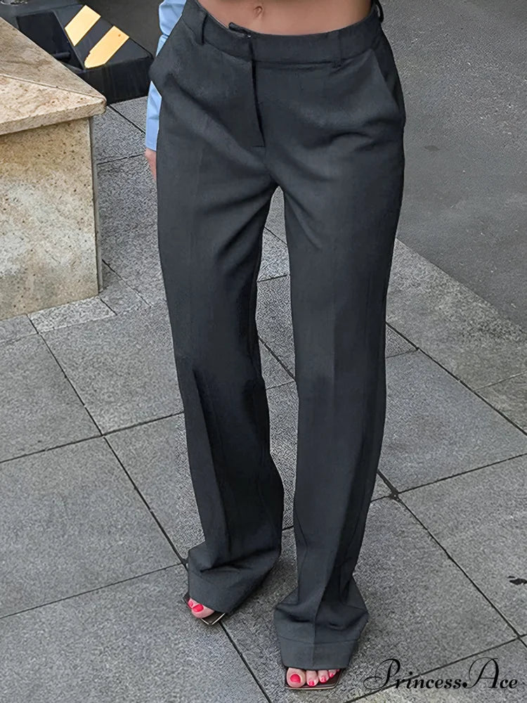 Casual Straight Graceful Leg Long Pants - Image 4