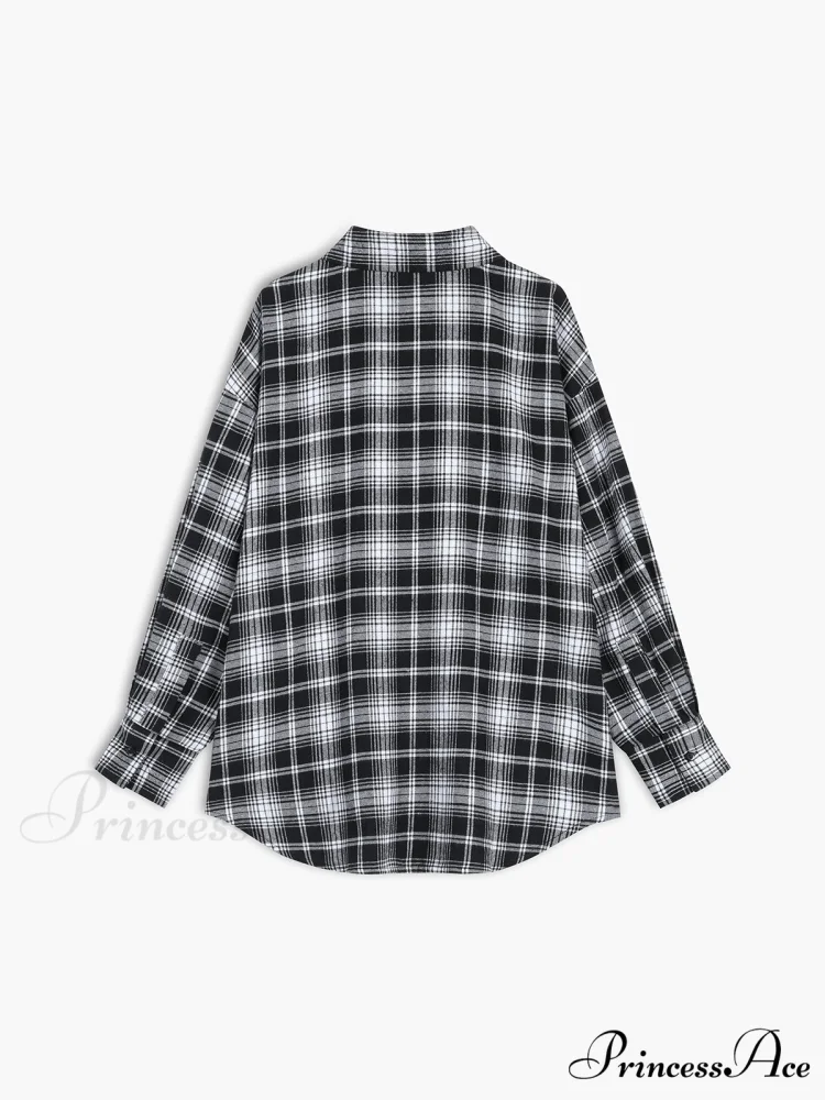 Checkered Charming Oversized Shirt - Image 4