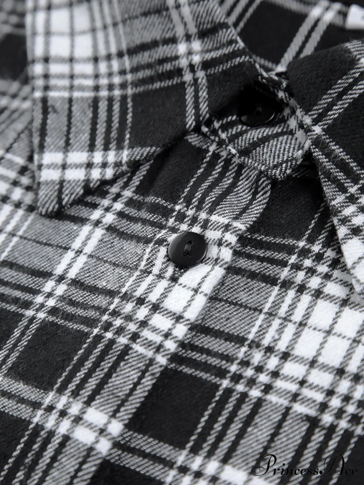Checkered Charming Oversized Shirt - Image 5